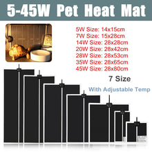 Load image into Gallery viewer, 5-45W Terrarium Reptiles Heat Mat Climbing Pet Heating Warm Pads Adjustable Temperature Controller Mats Reptiles Supplies